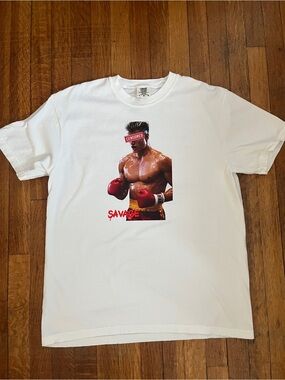 Ivan Drago Rocky 4 1985 Savage Russia Pro Boxing T Shirt Large Brand New White T